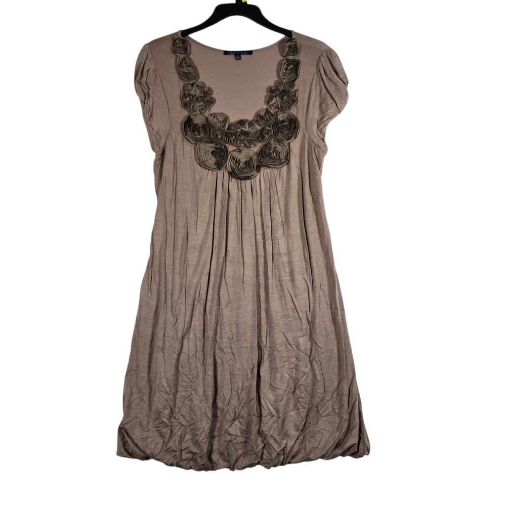 Bluheaven Vintage Y2k Dress Womens Juniors Large Brown Bubble Hem Knit